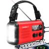 Emergency Crank Radio, 20000mAh / 74000mWh Solar Hand Crank Weather Radio with NOAA/AM/FM, Battery Powered Radio with Cell Phone Charger, Reading Lamp, Flashlight & SOS for Emergencies/Home view 1