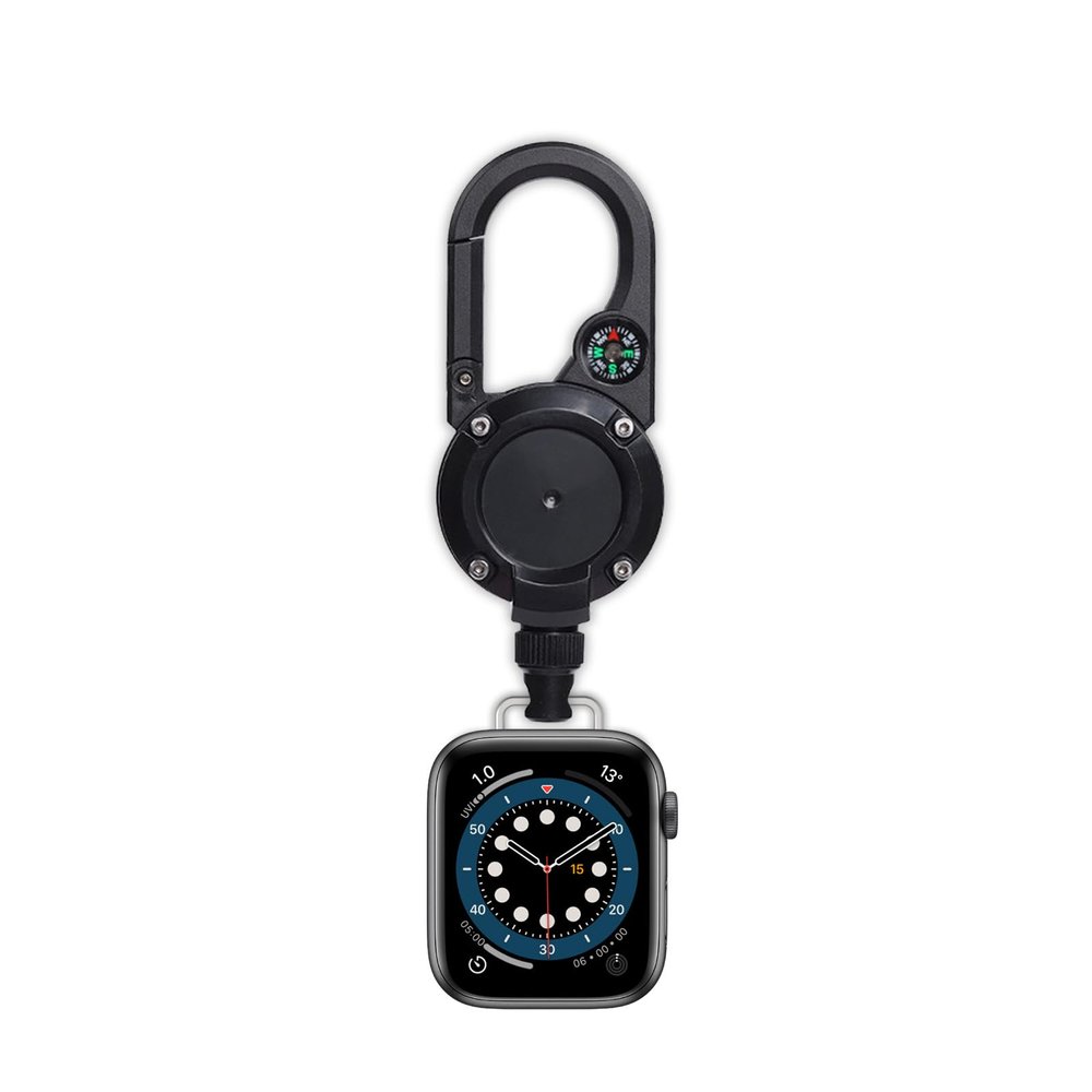 Bshirmay Badge Holder Retractable Clip Compatible with Apple Watch Band Series 11/10/9/8/7/6/5/4, SE 3/2/1, Ultra 3/2/1, Stretchable Badge Reel Clip for iWatch 38mm 40mm 41mm 42mm 44mm 45mm 46mm 49mm