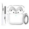 AhaStyle Clear Airpods 4 Case Cover with Cleaning Kit [Anti-Yellowing] Soft TPU Protective Covers Skin Designed for Apple AirPods 4th Generation 2024 Support USB-C Charging Case and Wireless Charging view 1
