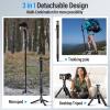 SIRUI SVM-165 Carbon Fiber Camera Monopod with Feet, 68.7" Professional Lightweight Travel Monopod with Fluid Video Head for DSLR Camera, One-Step Height Adjustment, Modular, Max Load 22lbs view 4