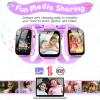 4G Smart Watch for Kids  Kids Phone Watch with Calling SOS Texting WIFI Music Games Pedometer Camera Alarm Stopwatch Video Calculator (Not Support GPS), Smart Watch for Boys Girls Ages 4-12 (Purple) view 4