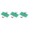 MECCANIXITY 3Pcs Type-C Male to Female USB 3.1 Tester Green PCB Board Adapter, Double Sided DIP with 2.54mm 26Pin Connector Socket for Data Wire Wire Transfer view 1