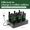 TIDRADIO TD-M11 Waterproof Walkie Talkies for Adults,Wireless Programming,Emergency NOAA Weather Radio,Frequency Copy,Long Range Two Way Radios with 6 Way Gang Charger,for School Church Business-6Pack view 4