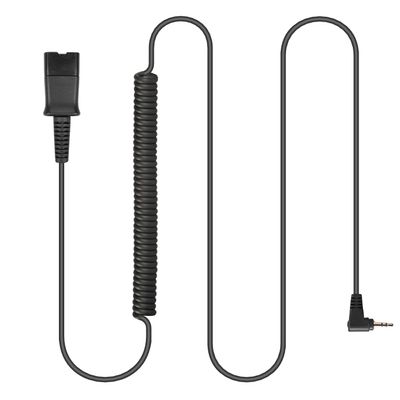 2.5mm to QD Adapter Cable for Plantronics Quick Disconnect Headsets Coil Cord Compatible with Panasonic VTech AT&T Cisco SPA Uniden RCA Cordless Dect Phones