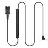 2.5mm to QD Adapter Cable for Plantronics Quick Disconnect Headsets Coil Cord Compatible with Panasonic VTech AT&T Cisco SPA Uniden RCA Cordless Dect Phones view 1
