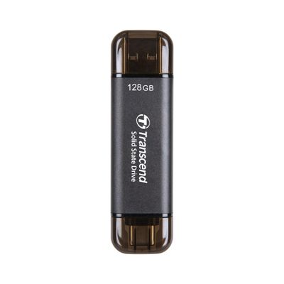 Transcend ESD310 128GB External SSD, Up to 1,050MB/s, Dual USB Flash Drive for iPhone/iPad/Mac/Windows, Android/Tablet/PC, USB 3.2 Gen 2 Thumb Drive Photo Stick, 2-in-1 Type C &Type A Memory Stick
