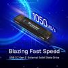 Transcend ESD310 128GB External SSD, Up to 1,050MB/s, Dual USB Flash Drive for iPhone/iPad/Mac/Windows, Android/Tablet/PC, USB 3.2 Gen 2 Thumb Drive Photo Stick, 2-in-1 Type C &Type A Memory Stick view 2