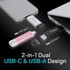 Transcend ESD310 128GB External SSD, Up to 1,050MB/s, Dual USB Flash Drive for iPhone/iPad/Mac/Windows, Android/Tablet/PC, USB 3.2 Gen 2 Thumb Drive Photo Stick, 2-in-1 Type C &Type A Memory Stick view 3