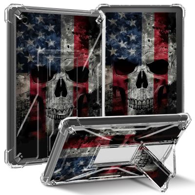 Case for iPad 10.2 2021/2020/2019, Shockproof Rugged Slim Heavy Duty Full Body Protective Case for iPad 9th/iPad 8th/7th Generation, Flag Skull