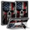 Case for iPad 10.2 2021/2020/2019, Shockproof Rugged Slim Heavy Duty Full Body Protective Case for iPad 9th/iPad 8th/7th Generation, Flag Skull view 1