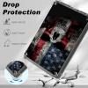 Case for iPad 10.2 2021/2020/2019, Shockproof Rugged Slim Heavy Duty Full Body Protective Case for iPad 9th/iPad 8th/7th Generation, Flag Skull view 2