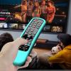 2Pack Case for LG Magic Remote Control, Cover for LG MR20GA MR19BA MR18BA MR650A MR600 AKB75855501 Remotes Silicone Skin Sleeve Glow in The Dark Blue and Purple view 2