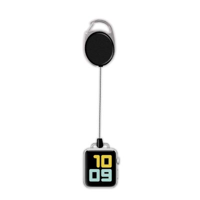 Bshirmay Badge Holder Retractable Clip Compatible with Apple Watch Band Series 11/10/9/8/7/6/5/4, SE 3/2/1, Ultra 3/2/1, Stretchable Badge Reel Clip for iWatch 38mm 40mm 41mm 42mm 44mm 45mm 46mm 49mm