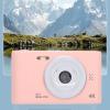 Zopsc Digital Camera, Anti Shaking Vlogging Camera, 2.4in Screen 50MP Front and Rear Dual Camera HD Video Smart Microsingle Camera for Students Vlog. (Roseate) view 4