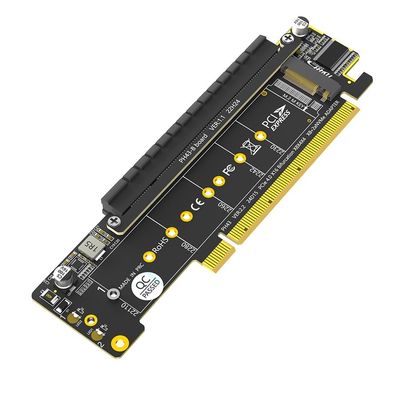 JMT Dual NVMe M Key to PCI-E 4.0 16X Adapter Card Support for PCIe x8x4x4 Bifurcation Motherboard