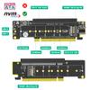 JMT Dual NVMe M Key to PCI-E 4.0 16X Adapter Card Support for PCIe x8x4x4 Bifurcation Motherboard view 2