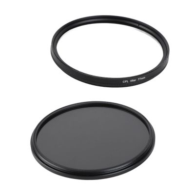 3 in 1 Camera Filter Set ND8 CPL Lens for Photography, Anti Fingerprint DSLR Kit with Storage Box, HD Coating 77mm