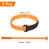 MECCANIXITY 5Pcs Reusable Battery Tie Down Straps,0.8x20" Orange Nylon Multipurpose Battery Hold Down Adjustable Cinch Strap Hook Loop Fastening Tie for Quadcopters FPV RC Drone Boat Car view 2