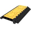 VEVOR 3-Channel Rubber Cable Protector Ramps Heavy Duty 44000Lbs Load Capacity Cable Wire Floor Cord Cover Ramp Speed Bump Driveway Hose Cable Ramp Protective Cover view 1