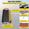 VEVOR 3-Channel Rubber Cable Protector Ramps Heavy Duty 44000Lbs Load Capacity Cable Wire Floor Cord Cover Ramp Speed Bump Driveway Hose Cable Ramp Protective Cover view 3