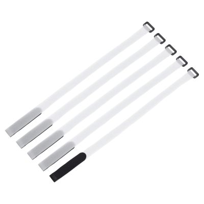 MECCANIXITY 5Pcs Reusable Battery Tie Down Straps,0.8x20" White Nylon Multipurpose Battery Hold Down Adjustable Cinch Strap Hook Loop Fastening Tie for Quadcopters FPV RC Drone Boat Car