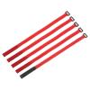 MECCANIXITY 5Pcs Reusable Battery Tie Down Straps,0.8x20" Red Nylon Multipurpose Battery Hold Down Adjustable Cinch Strap Hook Loop Fastening Tie for Quadcopters FPV RC Drone Boat Car view 1