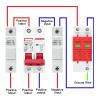 Surge Arrester Protective Lightning Protector 2P DC SPD Surge Protective Device 500V 800V 1000V 20KA 30KA 40KA 60KA Voltage Protector Solar PV Photovoltaic Lightning Arrester(20-40KA,DC 1000V) view 4