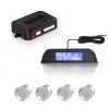 Compact Screen Parking Sensors with Sound Warning, 4 Silver Parking Sensors for Car, Vans, RV, Trailer  Reliable Rear Obstacle Detection view 1