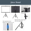 4:3/16:9 Portable Projector Screen Tripod Stand, Lightweight Carry Projector Screen for Office Presentation, Projector Screen for Classroom Education(16:9-Metal,50in) view 4