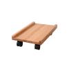 HEAIQI Computer Stand Pc Stand CPU Bracket Mobileable PC Bracket Computer Bracket Computer Host Printer Wooden with 4 Casters Computer Tower Stand Printer Stand(B) view 1