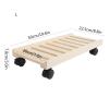 HEAIQI Computer Stand Pc Stand Computer Host Stand with Wheels Under Home Office Desk, CPU Rolling Stand, Computer Tower Cart, Wood Mobile PC Holder Computer Tower Stand Printer Stand(Large) view 2