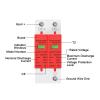 Surge Arrester Protective Lightning Protector 2P DC SPD Surge Protective Device 500V 800V 1000V 20KA 30KA 40KA 60KA Voltage Protector Solar PV Photovoltaic Lightning Arrester(30-60KA,DC 1000V) view 3