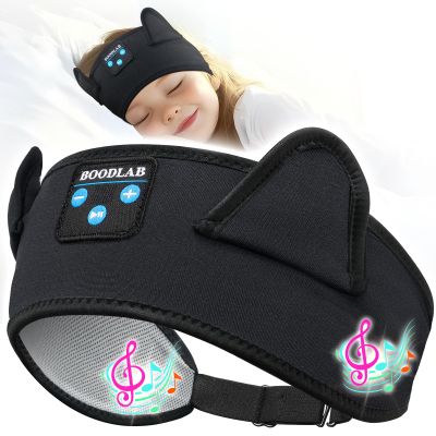 Boodlab Kids Headphones Headband Toddler, Baby for ipad, Bluetooth Toddler Headphones with Wired Playback 3.5 MM Jack,Airplane Travel Essentials for Boys & Girls