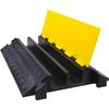 OranLite Large 2-Channel Rubber Floor Cable Protector Ramp, Heavy-Duty Floor Cable Wire Cord Cover Speed Bumps, Driveway Hose Cable Ramp Protective Cover (2 Large Channels) view 1