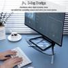 YAFODUTE Corner Monitor Stand Computer Stand Desktop Monitor Glass Curve, Portable Projector Screen Holder Easy Assembly, Laptop Scanner Corner Triangle Lifting Stand view 4