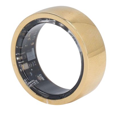 ASHATA Smart Ring, NFC Health Fitness Tracker Ring to Monitor Fitness Pedometer Sleep Data APP, Sleep Tracking Wearable, IP68 Smart Health Ring for Men Women, 3-5 Days (Gold)