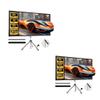 80IN +100IN Projector Screen with Stand 100 inch Indoor Outdoor Projector Screens 16:9, 4K HD PVC Projector Screen with 1.5 Gain, view 1