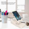 Locadence Cell Phone Stand with Wirelessly Bt Speaker, 2 in 1 Phone Stand Bt Speaker, Prevent Slip HD Stereo Cellphone Holder Wirelessly Speaker for Tablets (White) view 2