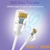 10Gsupxsel Cat6a Patch Cables 3ft (10 Pack) Slim, Cat6 Ethernet Patch Cable Pure Copper, Flexible Cat 6 Patch Cable 550MHZ 10G, Space-Saving Cat 6A Network Cables for Patch Panel, White view 2