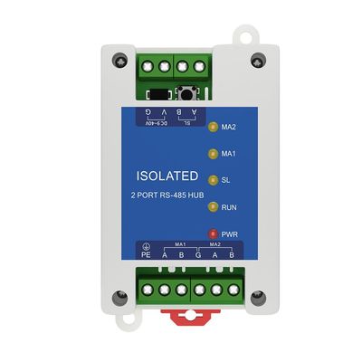 2 Way RS485 to 1 Way Industrial Grade RS485 Repeater E810-R21 8-28V Power Signal Isolation Hubs Bus Split Expansion ESD Protection