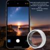 ASHATA Ultra Thin Smart Ring, Health Fitness Tracker Ring to Monitor Fitness Pedometer Sleep Tracking APP, Charging Case, Wearable Smart Health Ring for Men Women (Silver) view 3