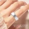 ASHATA Ultra Thin Smart Ring, Health Fitness Tracker Ring to Monitor Fitness Pedometer Sleep Tracking APP, Charging Case, Wearable Smart Health Ring for Men Women (Gold Frame) view 2