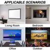 GSKDZG Home Theater Projection Screen Manual Pull Down Projector Screen 40" 50" 60" 72" 4K HD Movie Screen for Indoor Outdoor, Wrinkle-Free, Easy Roll Up(50 Inch (16:9)) view 2