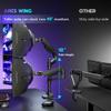 ARES WING Dual Monitor Arm Desk Mount for 17-49 Inch Ultrawide Monitors, Heavy Duty Dual Monitor Mount Holds 44 lbs, Full Motion Gas Spring Vertical Stacked Monitor Mount, 75/100 VESA Mount, Black view 3