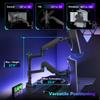 ARES WING Dual Monitor Arm Desk Mount for 17-49 Inch Ultrawide Monitors, Heavy Duty Dual Monitor Mount Holds 44 lbs, Full Motion Gas Spring Vertical Stacked Monitor Mount, 75/100 VESA Mount, Black view 4