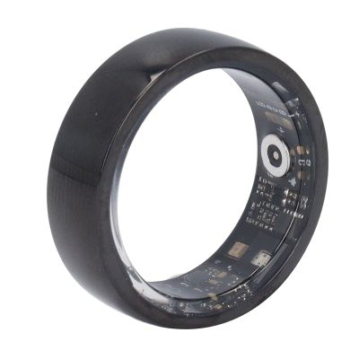 ASHATA Smart Ring, NFC Health Fitness Tracker Ring to Monitor Fitness Pedometer Sleep Data APP, Sleep Tracking Wearable, IP68 Smart Health Ring for Men Women, 3-5 Days (Black)