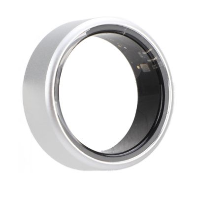 ASHATA Smart Ring, Health Fitness Tracker Ring to Monitor Fitness Pedometer Sleep Tracking APP, for Instant Photo, 5ATM Wearable Health Ring for Men Women, 5 Days (Silver)
