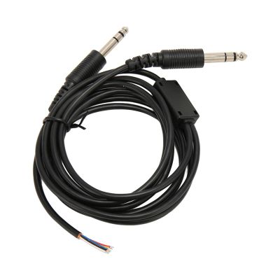 SASKATE Aviation Headset Replacement Cable, for David Clark AVCOMM Pilot, Dual GA Plug Aviation Headphone DIY Cable 6.6ft