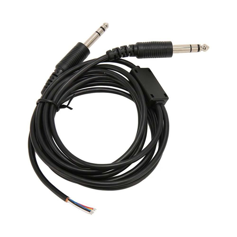 SASKATE Aviation Headset Replacement Cable, for David Clark AVCOMM Pilot, Dual GA Plug Aviation Headphone DIY Cable 6.6ft