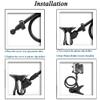 Adjustable Gooseneck Webcam Stand Phone Holder with Universal 1/4 Inch Screws, Flexible Arm 360 Desk Bed Gooseneck Mount Stand for Cell Phone (Black) view 4